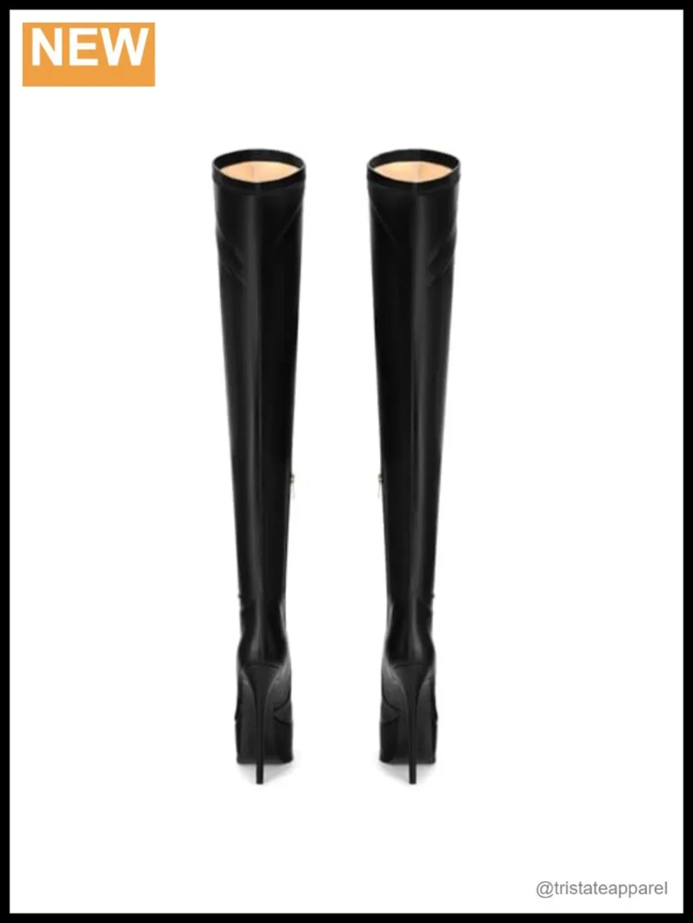 Thigh High Stiletto Over the Knee Boots Platform Round Toe Zip Sexy
